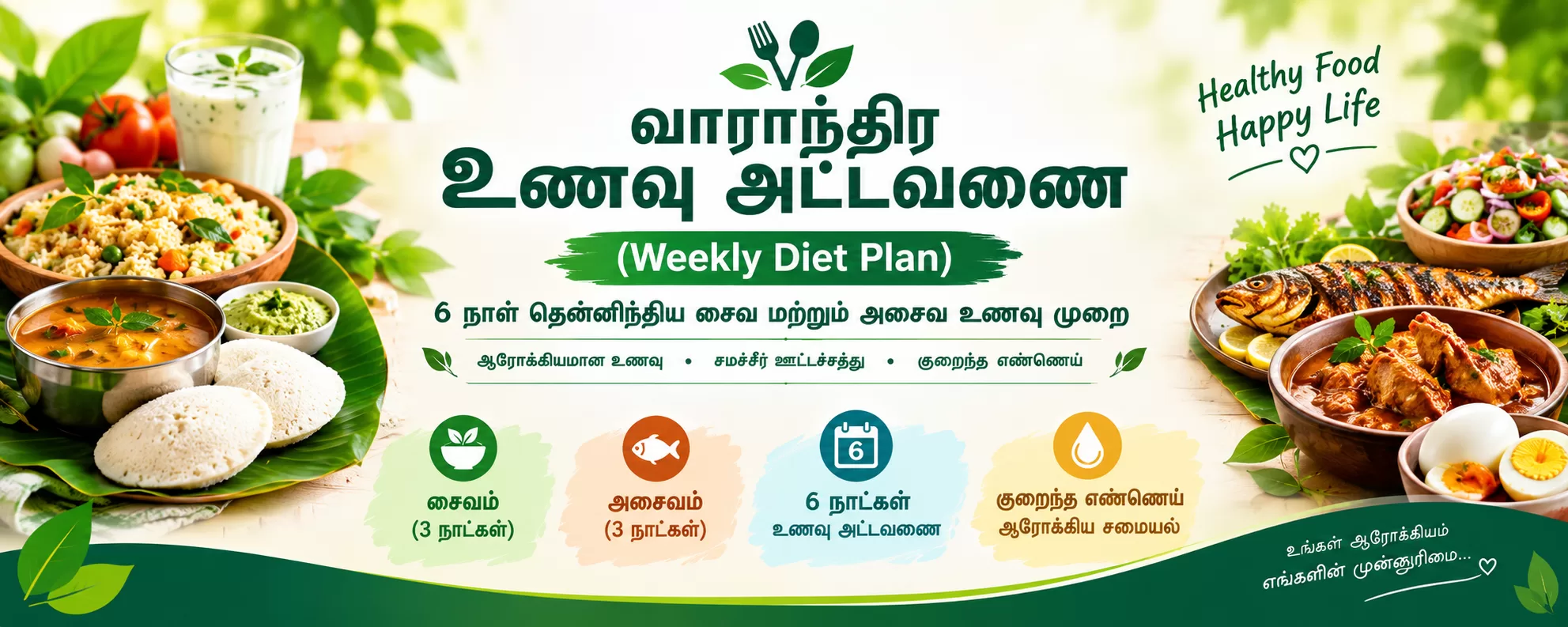 வாராந்திர உணவு அட்டவணை